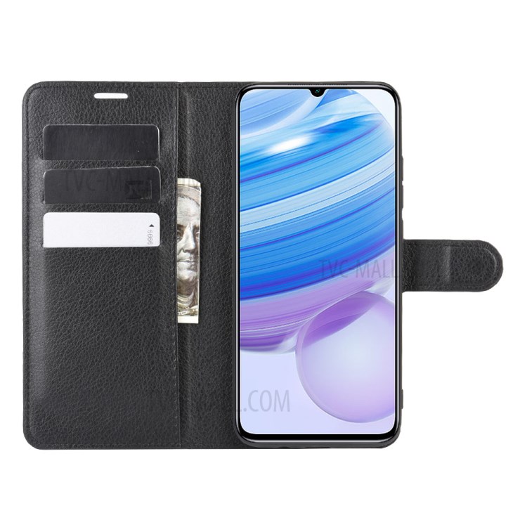 Litchi Texture Wallet Leather Phone Case for Xiaomi Redmi 10X/Redmi 10X Pro 5G - Black-4