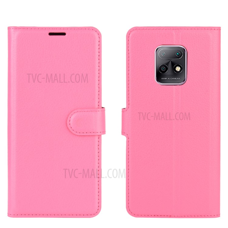 Litchi Texture Wallet Leather Phone Case for Xiaomi Redmi 10X/Redmi 10X Pro 5G - Rose-2