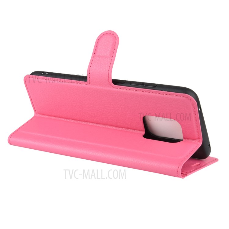 Litchi Texture Wallet Leather Phone Case for Xiaomi Redmi 10X/Redmi 10X Pro 5G - Rose-5