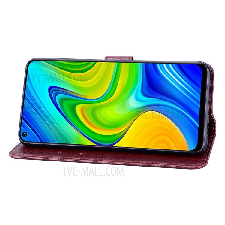 Impressum Stieg Blume Magnetlederhülle Für Xiaomi Redmi Anmerkung 9 / Redmi 10X 4G - Braun-5