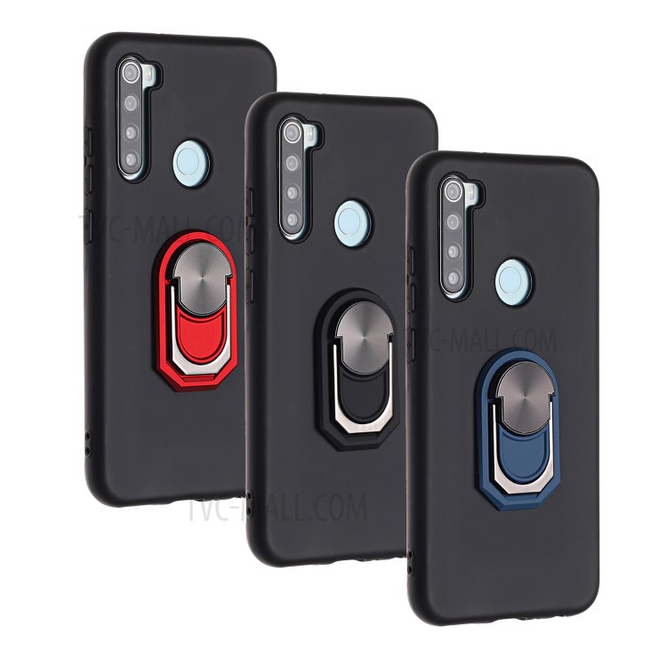 Cassa Del Telefono In Silicone Armatura Nera Serie Anulare Per Xiaomi Redmi Nota 8 - Nero-7