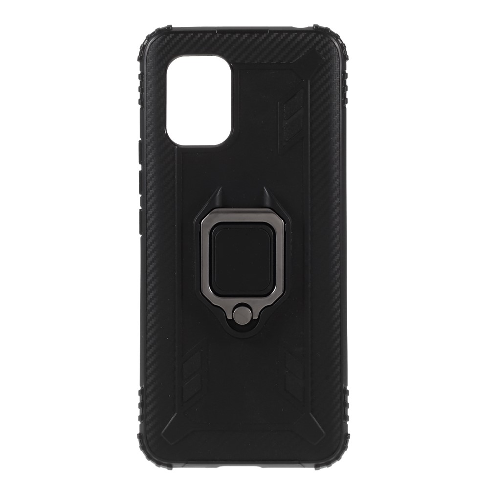 Anti-drop TPU Case with Finger Ring Kickstand for Xiaomi Mi 10 Lite 5G/Mi 10 Youth 5G - Black-1