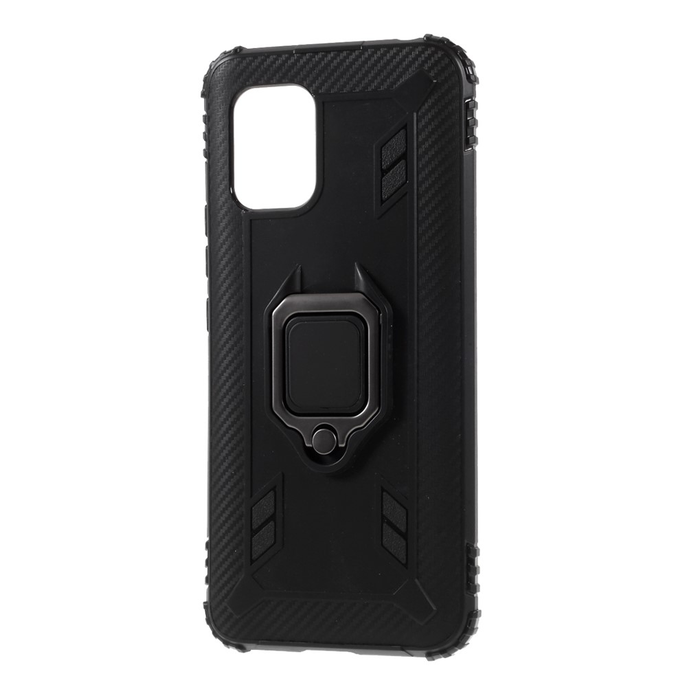 Anti-drop TPU Case with Finger Ring Kickstand for Xiaomi Mi 10 Lite 5G/Mi 10 Youth 5G - Black-2