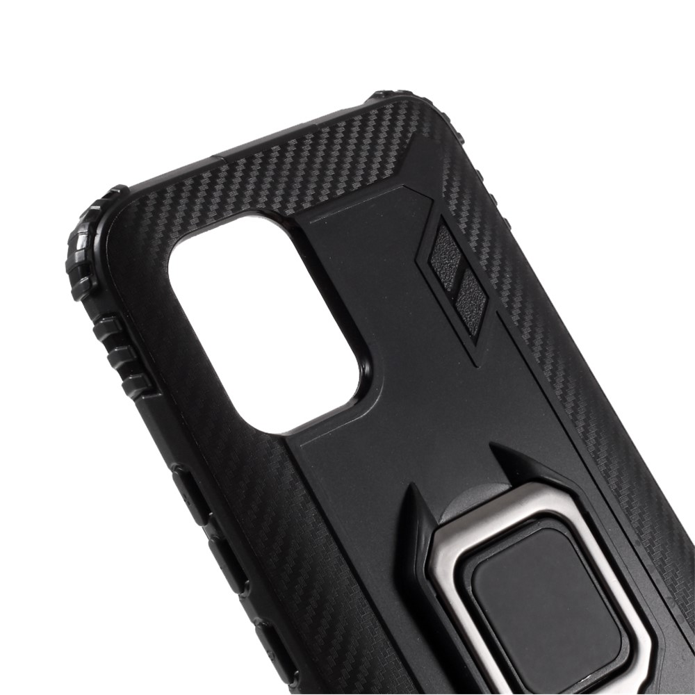 Anti-drop TPU Case with Finger Ring Kickstand for Xiaomi Mi 10 Lite 5G/Mi 10 Youth 5G - Black-4