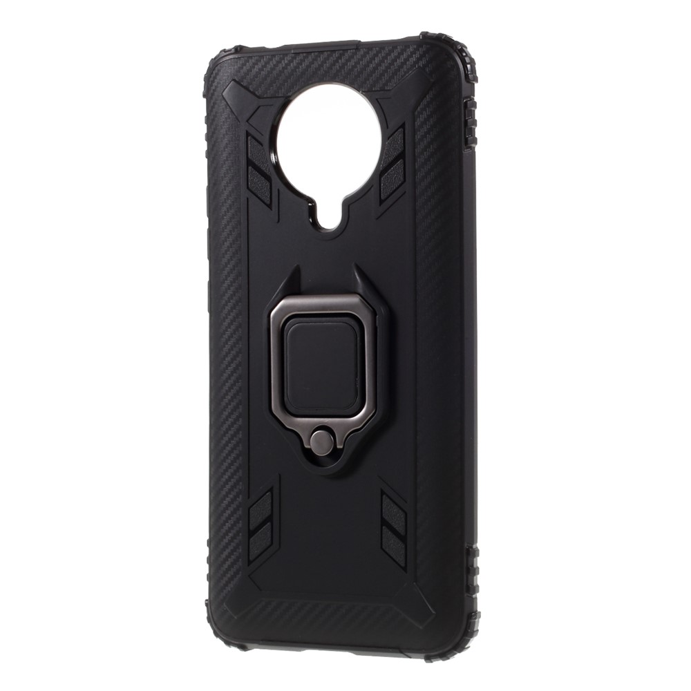 Case TPU di Kickstand Per Dito Per Xiaomi Redmi K30 Pro/Poco F2 Pro - Nero