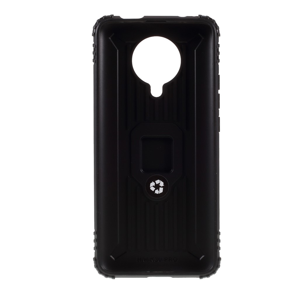 Case TPU di Kickstand Per Dito Per Xiaomi Redmi K30 Pro/Poco F2 Pro - Nero