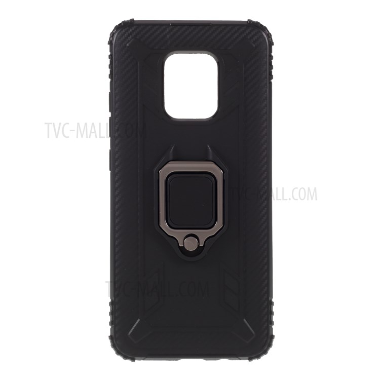 Finger Ring Kickstand Anti-drop TPU Shell for Xiaomi Redmi 10X 5G/10X Pro 5G - Black-1