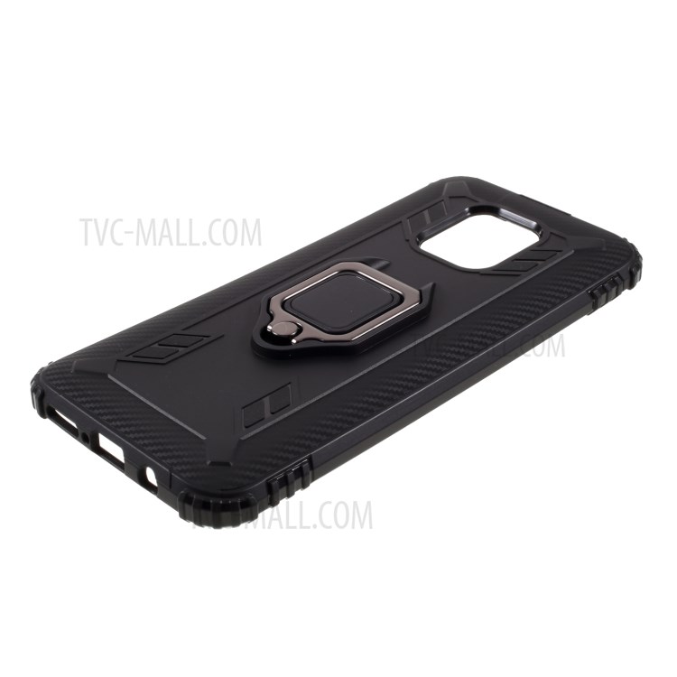 Finger Ring Kickstand Anti-drop TPU Shell for Xiaomi Redmi 10X 5G/10X Pro 5G - Black-5