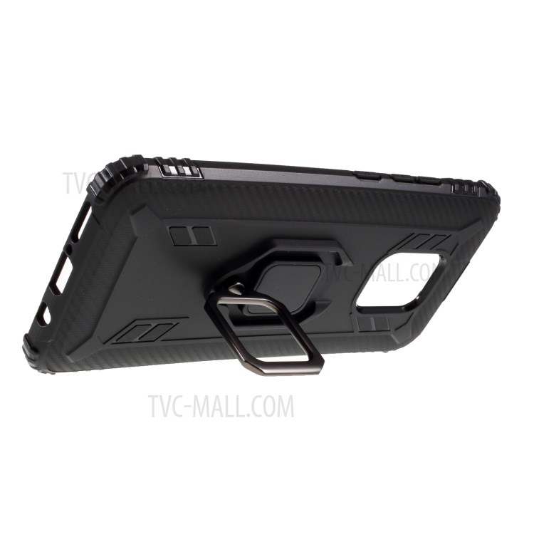 Finger Ring Kickstand Anti-drop TPU Shell for Xiaomi Redmi 10X 5G/10X Pro 5G - Black-8