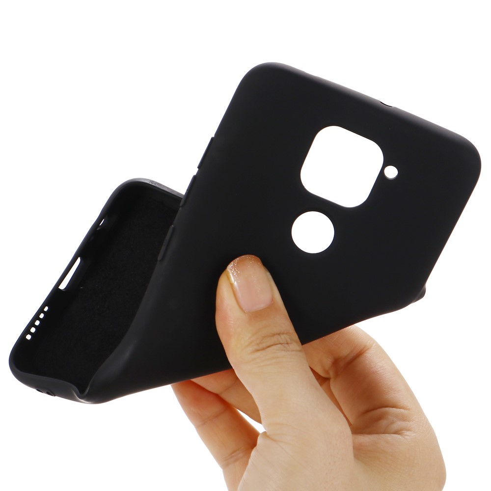 Tampa Do Telefone Celular Concha De Silicone Líquido Para Xiaomi Nota Redmi 9 / Redmi 10X 4G - Preto-3