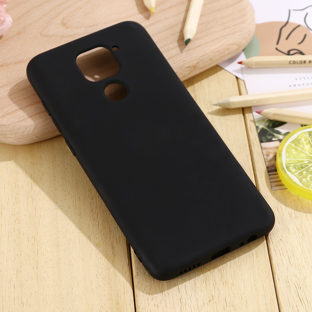 Tampa Do Telefone Celular Concha De Silicone Líquido Para Xiaomi Nota Redmi 9 / Redmi 10X 4G - Preto-4