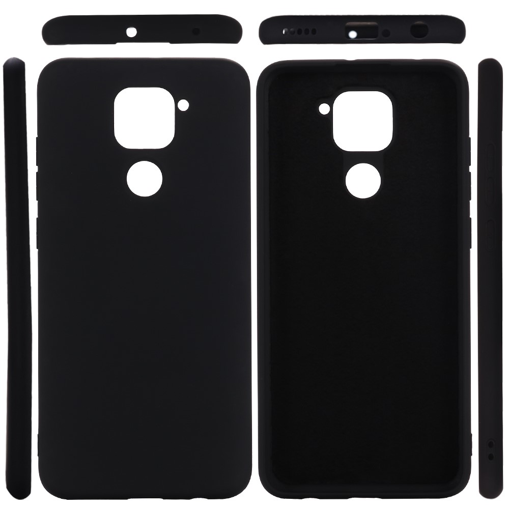 Tampa Do Telefone Celular Concha De Silicone Líquido Para Xiaomi Nota Redmi 9 / Redmi 10X 4G - Preto-5