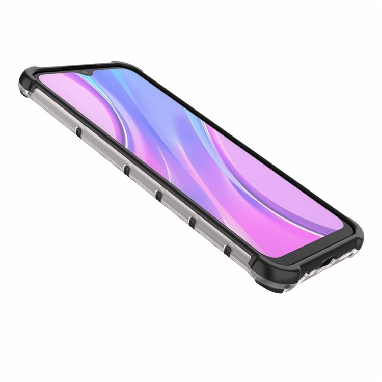À Prova De Choque Estilo Favo De Mel TPU + PC Shell Para Xiaomi Redmi 9 - Branco-10