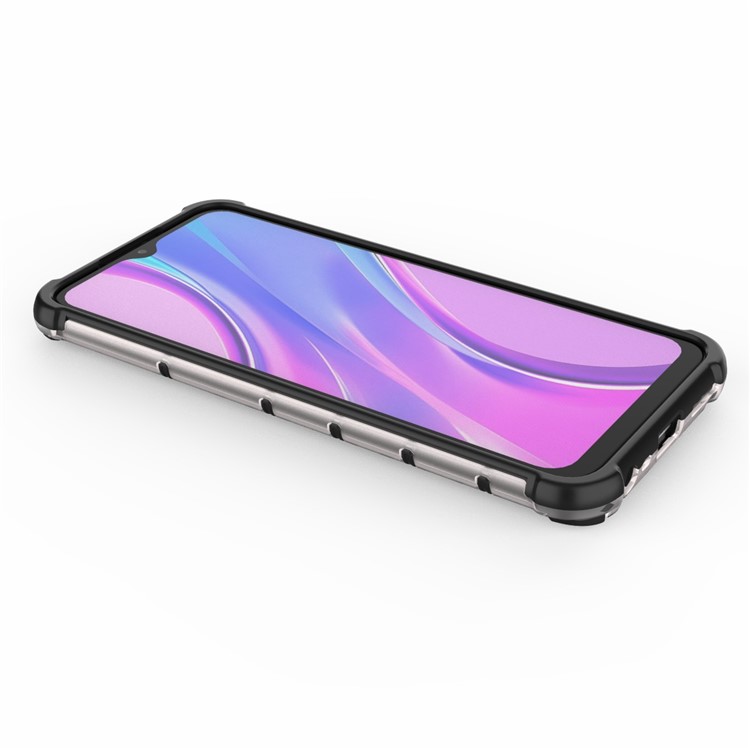 À Prova De Choque Estilo Favo De Mel TPU + PC Shell Para Xiaomi Redmi 9 - Branco-11