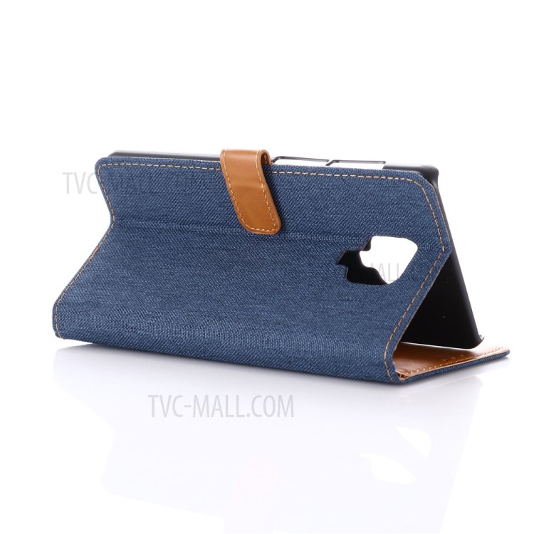 Oxford Cloth Flip Leather Wallet Phone Shell for Xiaomi Redmi Note 9S/Note 9 Pro/Note 9 Pro Max - Dark Blue-8