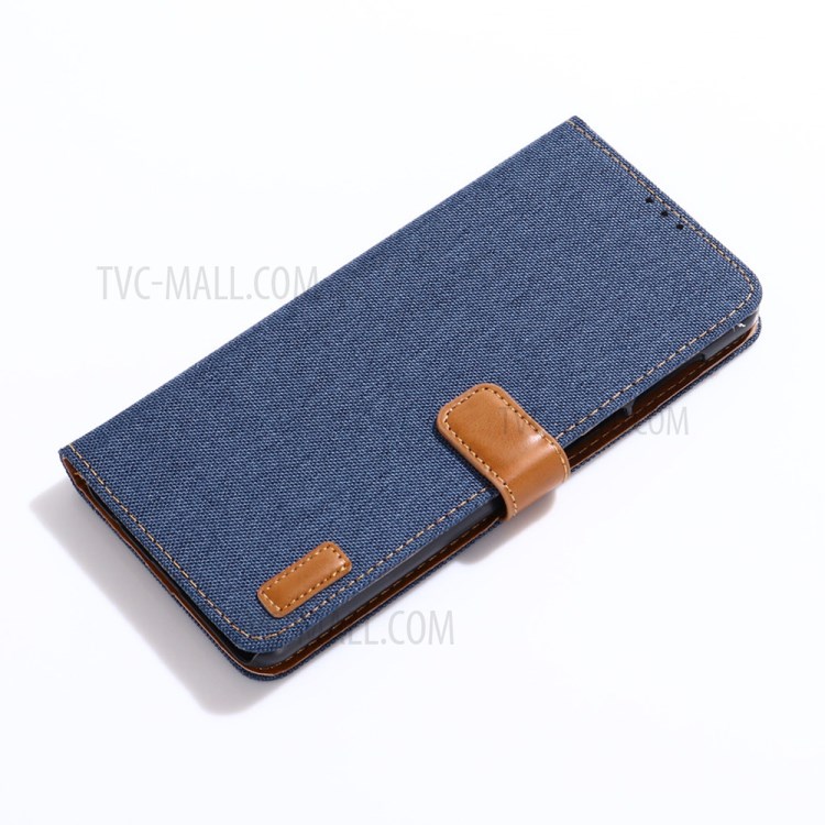 Oxford Cloth Flip Leather Wallet Phone Shell for Xiaomi Redmi Note 9S/Note 9 Pro/Note 9 Pro Max - Dark Blue-9