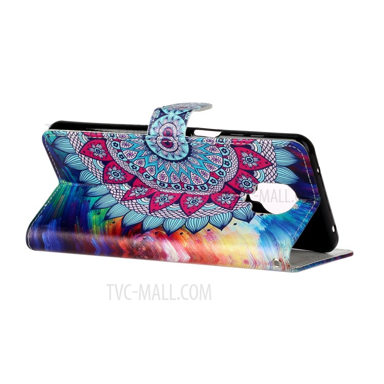 Embossed Patterned Wallet Leather Phone Case for Xiaomi Redmi Note 9S/9 Pro/9 Pro Max - Malanda Flower-5