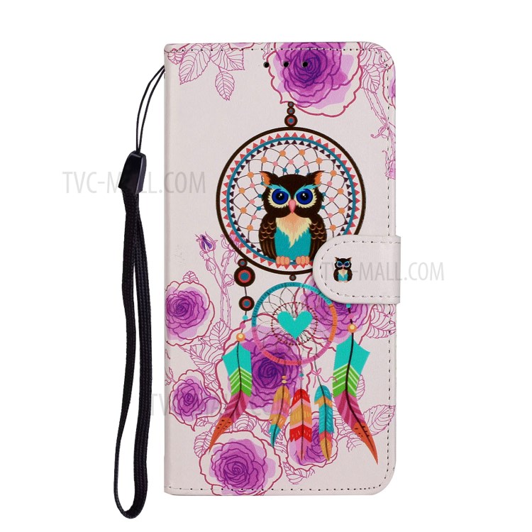 Embossed Patterned Wallet Leather Phone Case for Xiaomi Redmi Note 9S/9 Pro/9 Pro Max - Dream Catcher-3