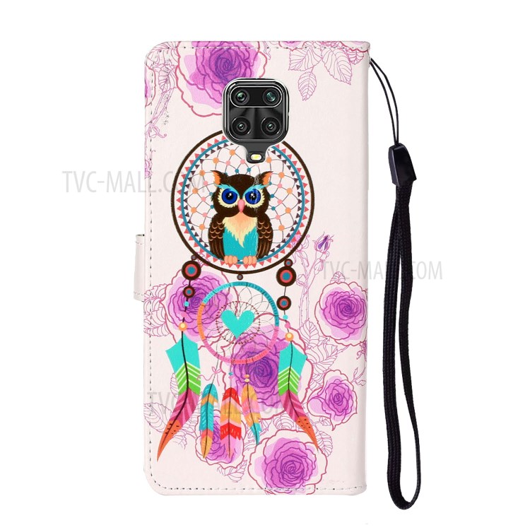 Embossed Patterned Wallet Leather Phone Case for Xiaomi Redmi Note 9S/9 Pro/9 Pro Max - Dream Catcher-4
