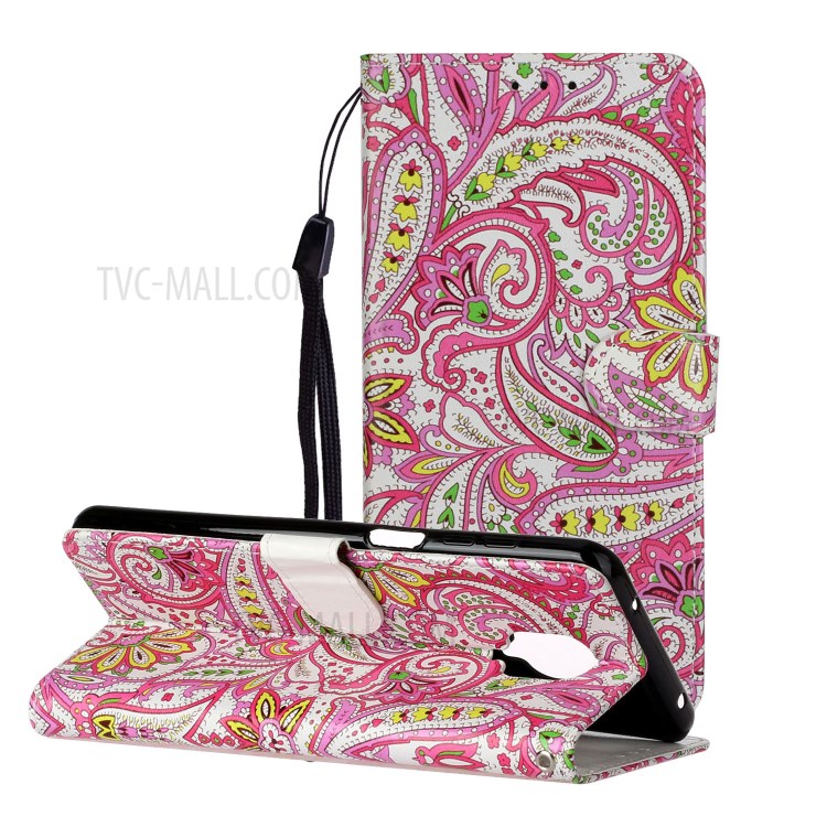 Embossed Patterned Wallet Leather Phone Case for Xiaomi Redmi Note 9S/9 Pro/9 Pro Max - Paisley Flower-2