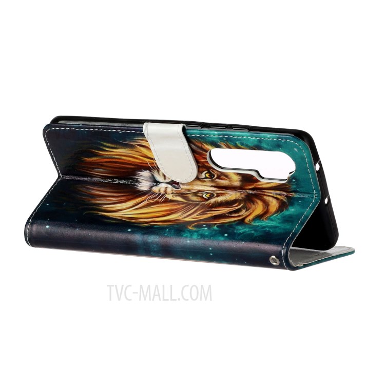 Relevo Couro Carteira Padronizada Caixa Do Telefone Móvel Para Xiaomi Mi Nota 10 Lite - Leão-5