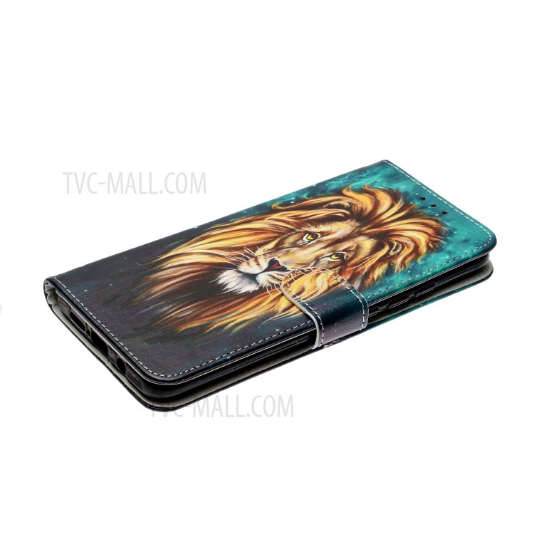 Relevo Couro Carteira Padronizada Caixa Do Telefone Móvel Para Xiaomi Mi Nota 10 Lite - Leão-6
