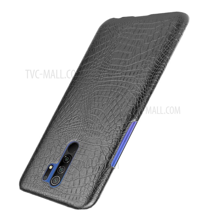 Crocodilo Textura PU Capa De Couro + Telefone PC Para Xiaomi Redmi 9 - Preto-3
