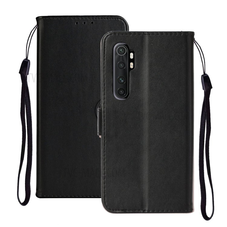 With Wallet Leather Stand Case for Xiaomi Mi Note 10 Lite - Black-2