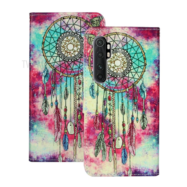 Pattern Printing Leather Wallet Phone Cover for Xiaomi Mi Note 10 Lite - Dream Catcher-1