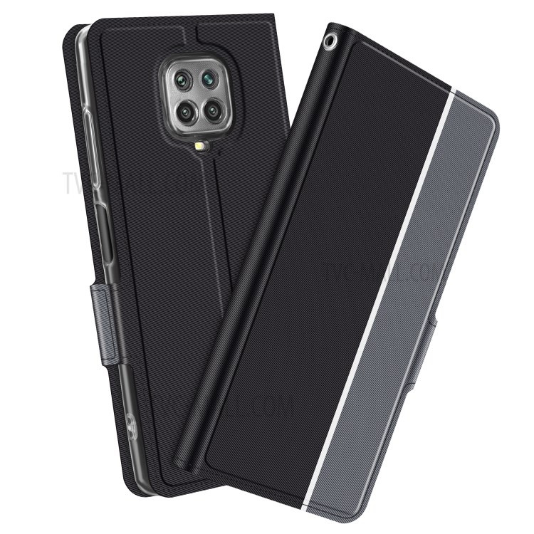 Slot De Cartão Estar Caso De Telefone De Couro Da Aleta Para 9s Nota Xiaomi Redmi / Nota 9 Pro / Nota 9 Pro Max - Preto-1