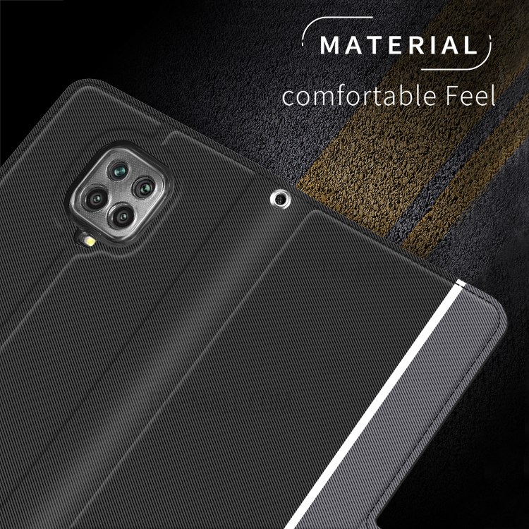 Slot De Cartão Estar Caso De Telefone De Couro Da Aleta Para 9s Nota Xiaomi Redmi / Nota 9 Pro / Nota 9 Pro Max - Preto-6
