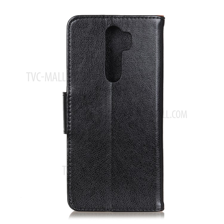 Nappa Texture Split Leather Wallet Case for Xiaomi Redmi 9 - Black-3