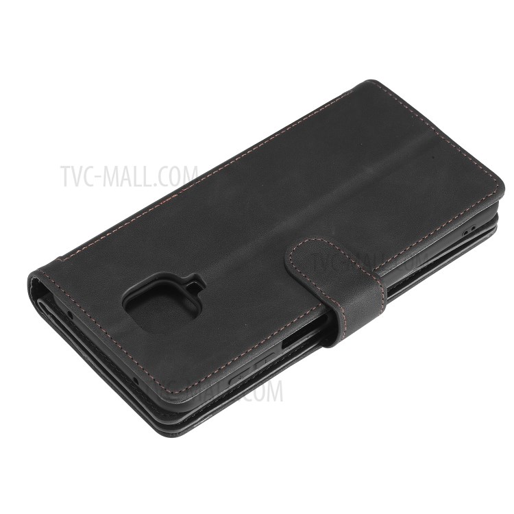 Zipper Pocket 9 Card Slots Leather Wallet Case for Xiaomi Redmi Note 9 Pro - Black-12