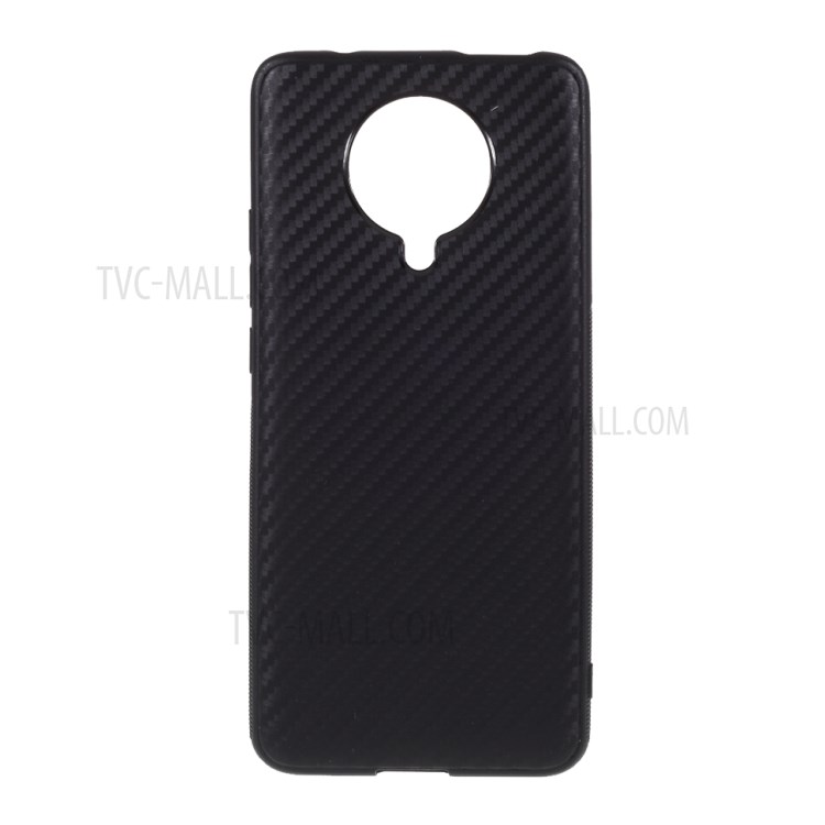 Fibre De Carbone Téléphone Cellulaire TPU Cas Pour Xiaomi Redmi K30 Pro - Noir-1