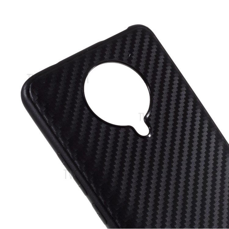 Fibre De Carbone Téléphone Cellulaire TPU Cas Pour Xiaomi Redmi K30 Pro - Noir-4