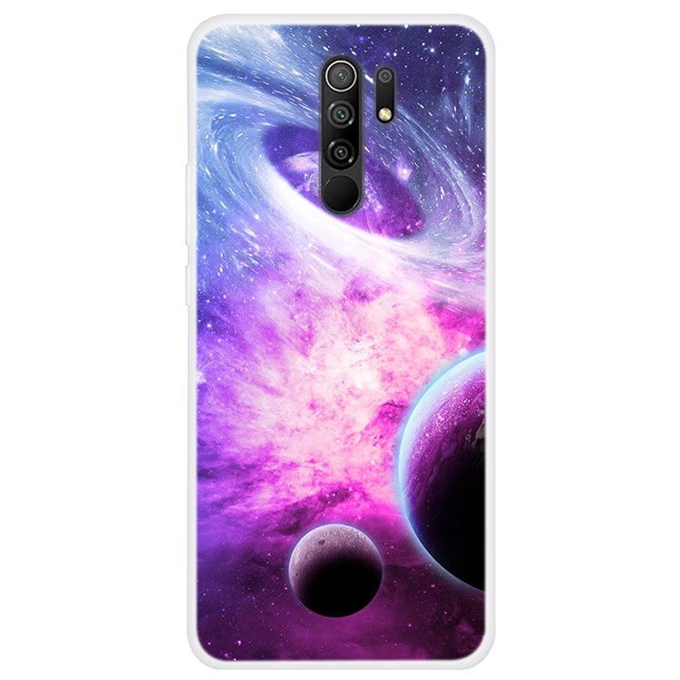 Forme De Série De L'espace D'impression En TPU Pour Xiaomi Redmi 9 - Style A-1