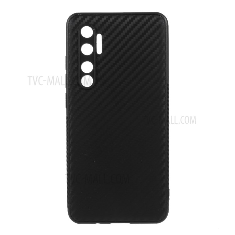 Fibra De Carbono Concha Caso TPU Para Xiaomi Mi Nota 10 Lite - Preto-1