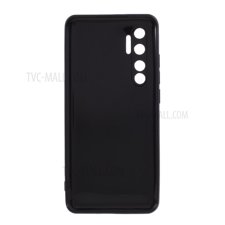 Fibra De Carbono Concha Caso TPU Para Xiaomi Mi Nota 10 Lite - Preto-3