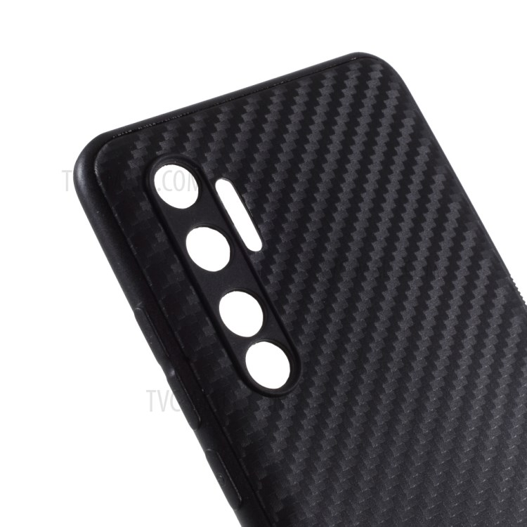 Fibra De Carbono Concha Caso TPU Para Xiaomi Mi Nota 10 Lite - Preto-4