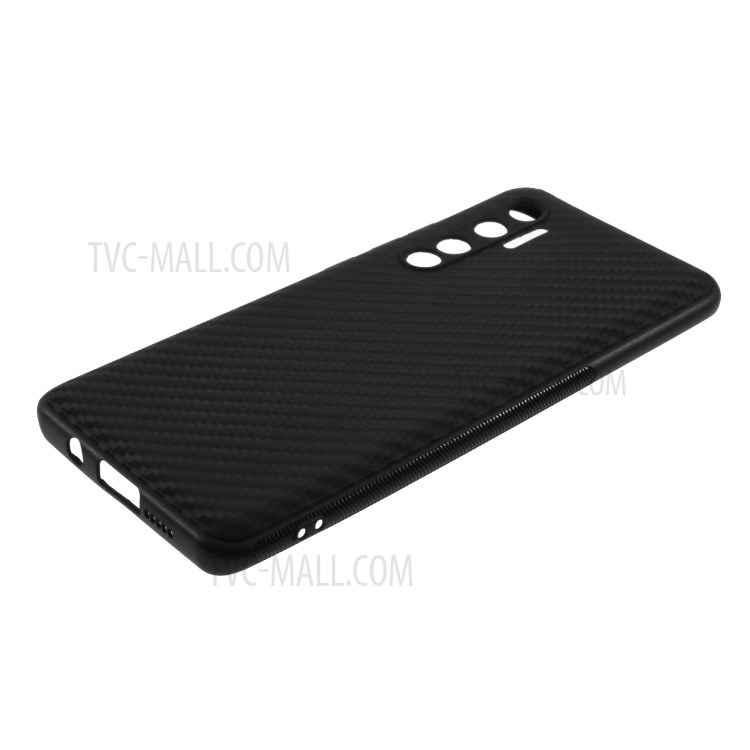 Fibra De Carbono Concha Caso TPU Para Xiaomi Mi Nota 10 Lite - Preto-5