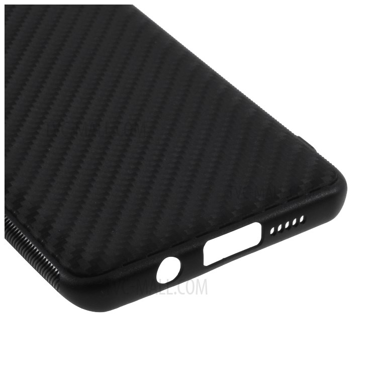 Fibra De Carbono Concha Caso TPU Para Xiaomi Mi Nota 10 Lite - Preto-6