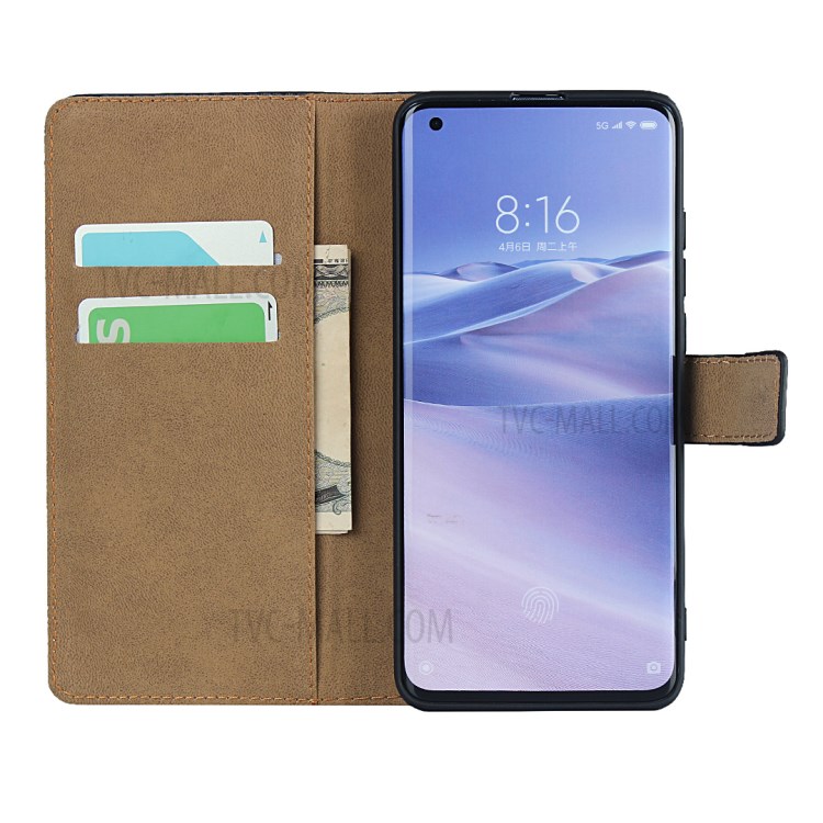 Support Véritable Porte-monnaie En Cuir Cas De Téléphone Portable Pour Xiaomi Mi 10 Pro-5