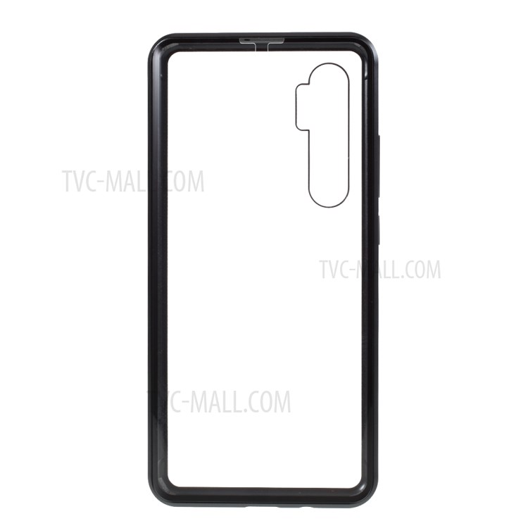 Detachable Magnetic Metal Frame + Double-sided Tempered Glass Case Phone Shell for Xiaomi Mi Note 10 Lite - Black-3