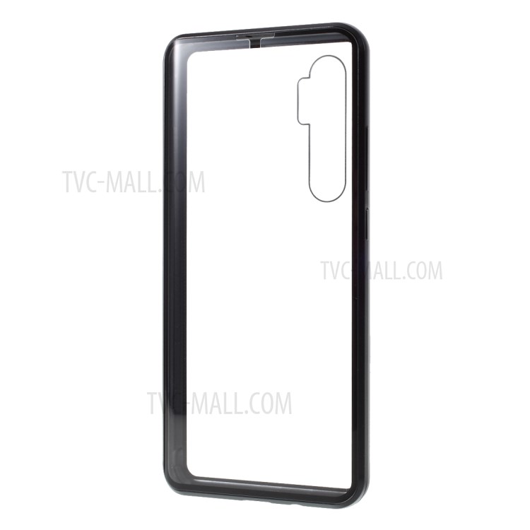 Detachable Magnetic Metal Frame + Double-sided Tempered Glass Case Phone Shell for Xiaomi Mi Note 10 Lite - Black-4