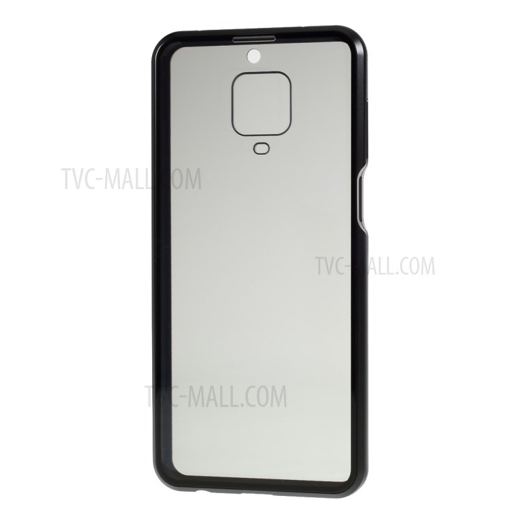 Structure Métallique Magnétique Amovible + Double Face Trempé Couvercle Anti-coup D'oeil De Verre Pour Xiaomi Redmi Note 9 Note Pro / Redmi 9s / Note Redmi 9 Pro Max - Noir-4
