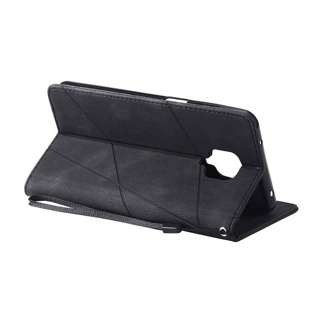 Color Blocking Stylish Design Leather Shell for Xiaomi Redmi Note 9S/Note 9 Pro/Note 9 Pro Max - Black-11