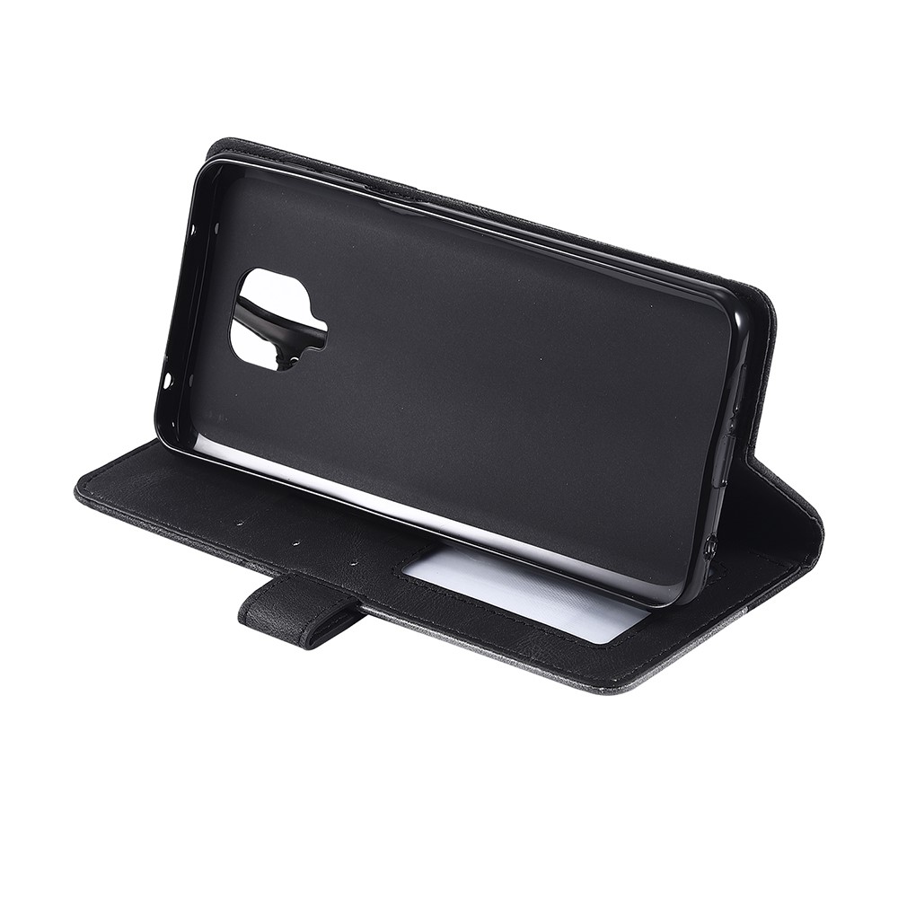 Color Blocking Stylish Design Leather Shell for Xiaomi Redmi Note 9S/Note 9 Pro/Note 9 Pro Max - Black-12
