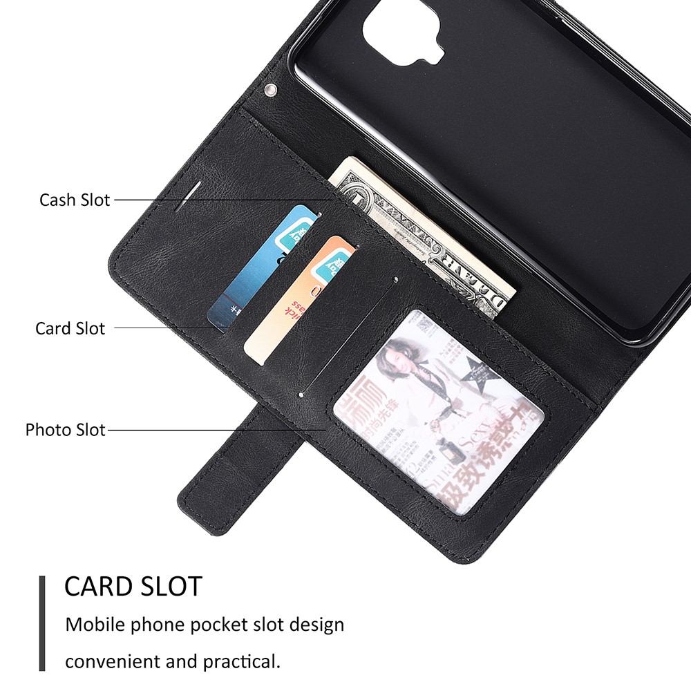 Color Blocking Stylish Design Leather Shell for Xiaomi Redmi Note 9S/Note 9 Pro/Note 9 Pro Max - Black-3