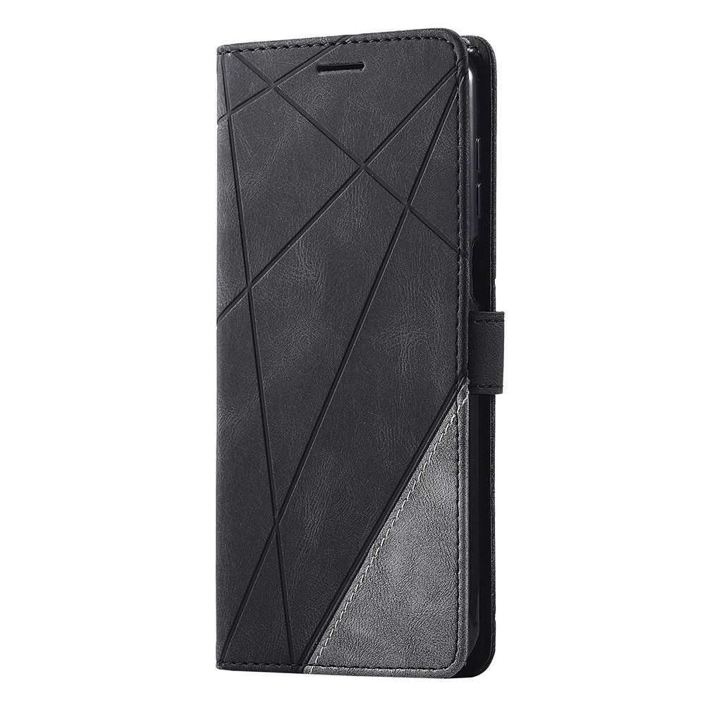 Color Blocking Stylish Design Leather Shell for Xiaomi Redmi Note 9S/Note 9 Pro/Note 9 Pro Max - Black-8