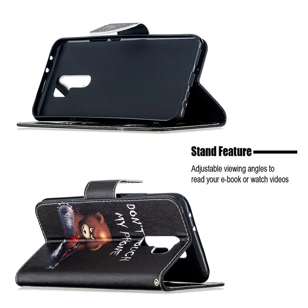 Imprimir Shell Telefone Celular De Couro De Pele Para Xiaomi Redmi 9 - Urso-5